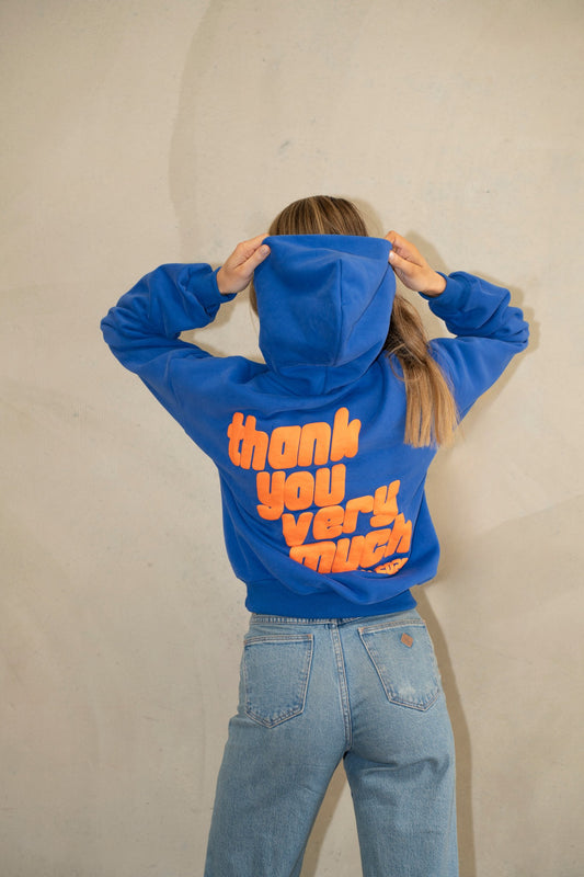 THANK YOU VERY MUCH BLUE HOODIE - PUFF