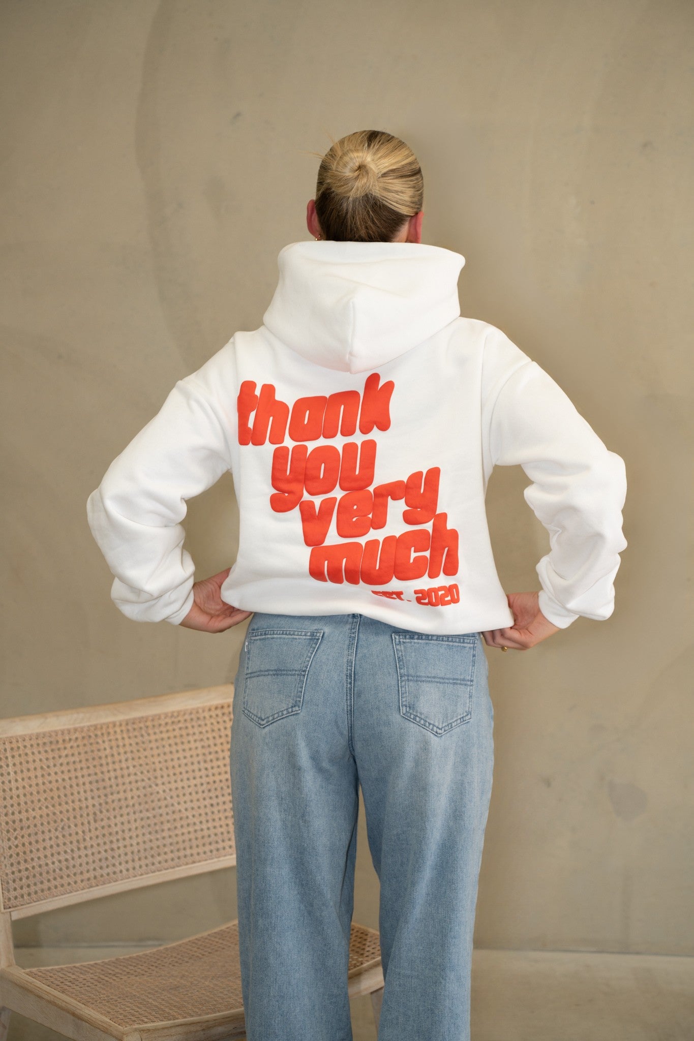 THANK YOU VERY MUCH WHITE HOODIE - PUFF